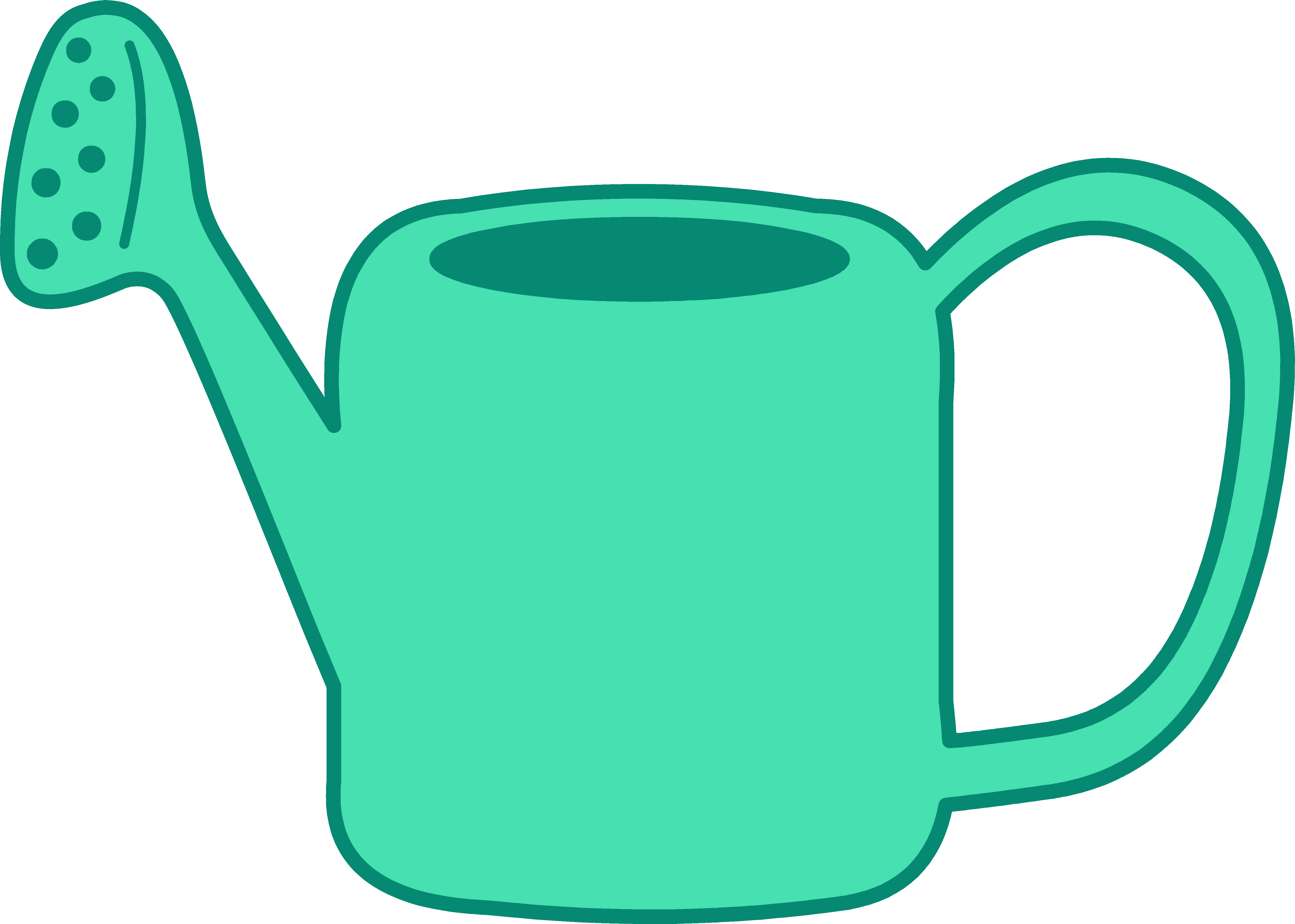 Green Watering Can Clipart - Free Clip Art