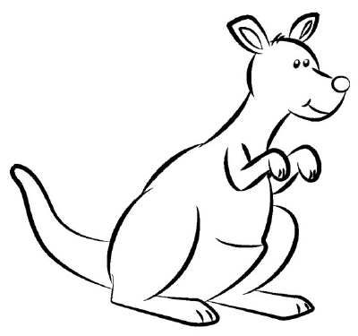 5. Trace the Final Lines - How to Draw a Kangaroo
