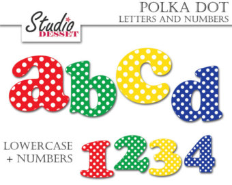 Popular items for polka dot alphabet on Etsy