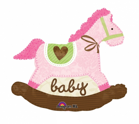 Baby Pink Rocking Horse - Baby Shower Centre UK
