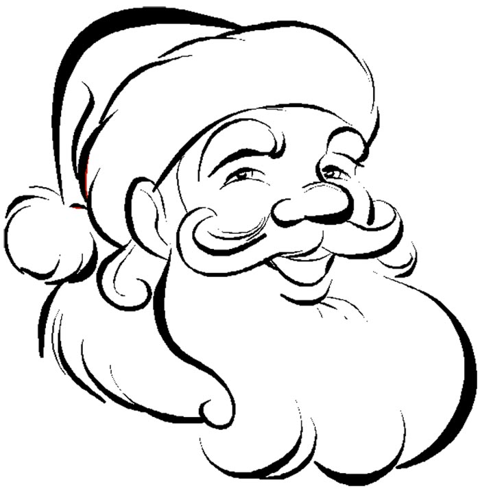 Face Santa Claus Coloring Page : KidsyColoring | Free Online ...