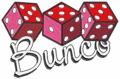 Letters Embroidery Design: Bunco Dice Game from Concord Collections