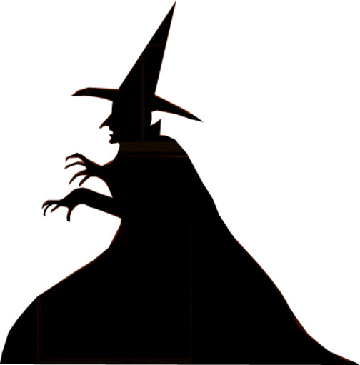 Make Wicked Witch and Grim Reaper Halloween Silhouettes