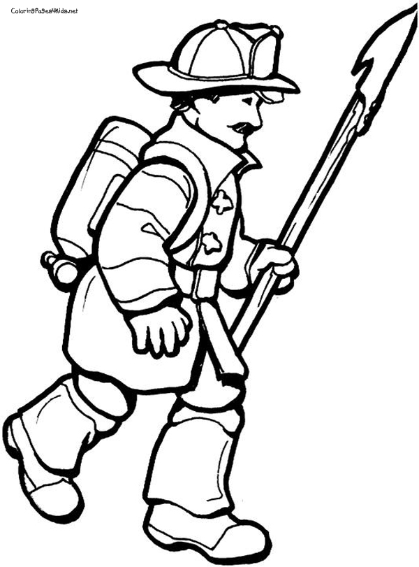Firefighter Coloring Pages for Kids | Coloring Pages For Kids