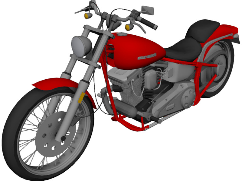 Harley-Davidson Softtail 3D Model Download | 3D CAD Browser