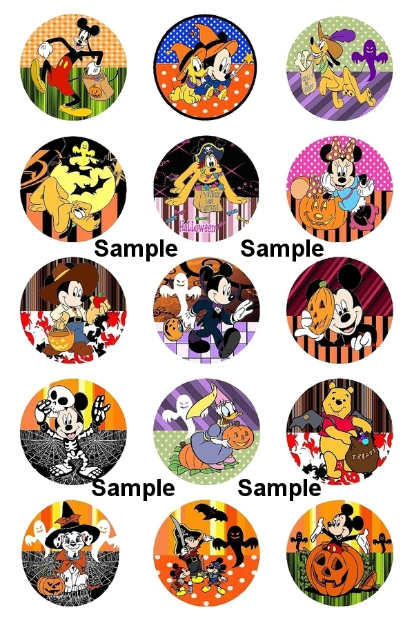 Halloween Disney Characters1 1 Bottle Cap Images 4x6 2014 - Free ...