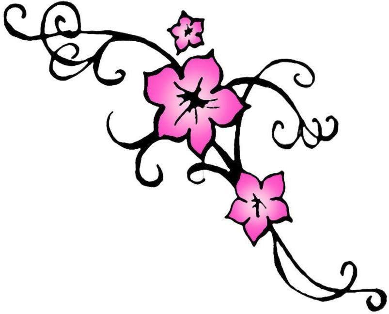 Tribal Cherry Blossom Tattoo (3) - Mociarane.com