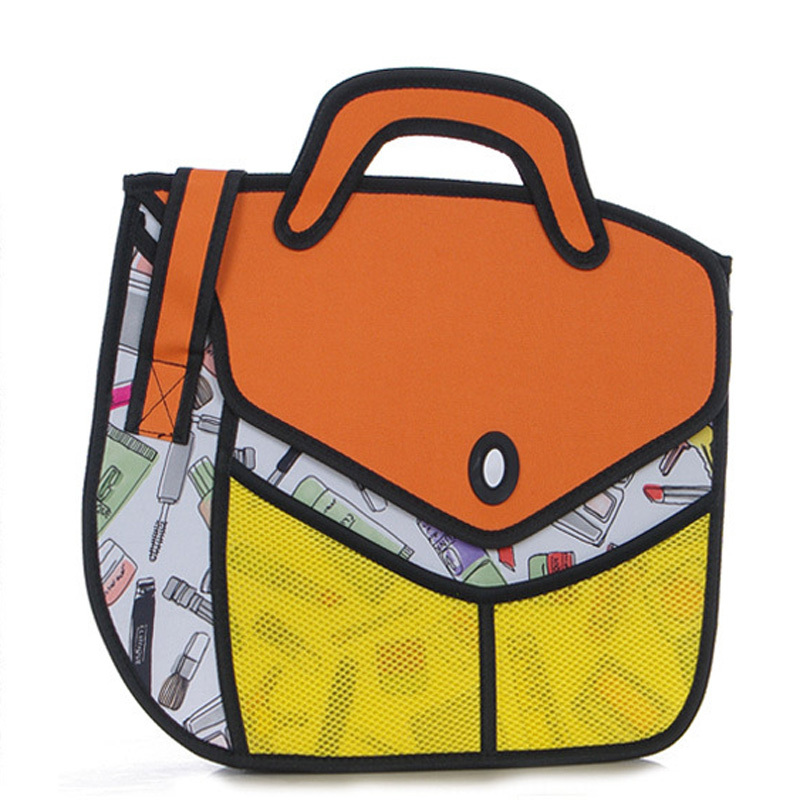 Free shipping Colorful 3D 2D Comic Cartoon Bags Shoulder Bag Sling ...