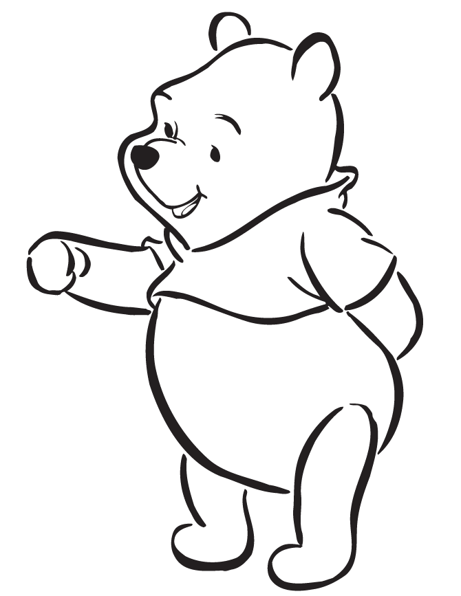 Disneys Winnie The Pooh Cartoon Coloring Page | HM Coloring Pages