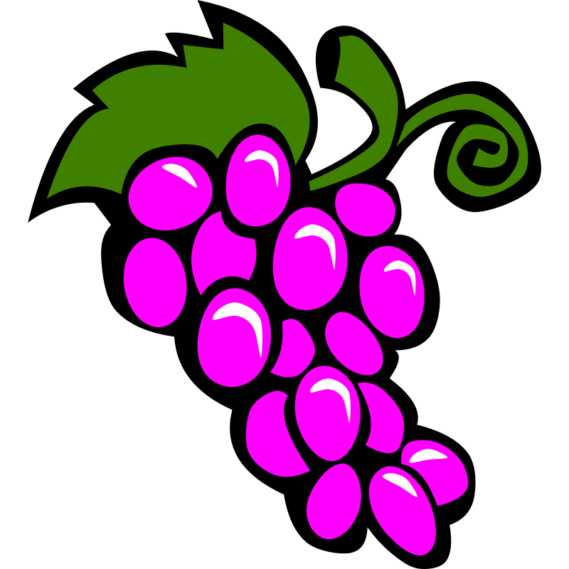 Clipart - Simple Fruit Grapes