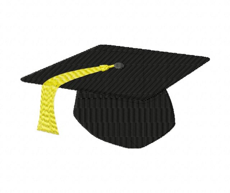 Instant Download Graduation Cap Hat Machine Embroidery Design ...