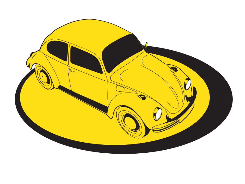 Free Yellow Volkswagen Beetle Car Vector - Free Vector Download ...