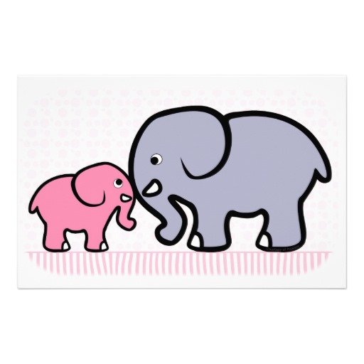 free pink and grey elephant clipart - photo #30