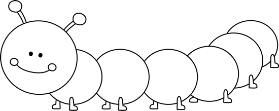 Long Black and White Caterpillar Clip Art - Long Black and White ...