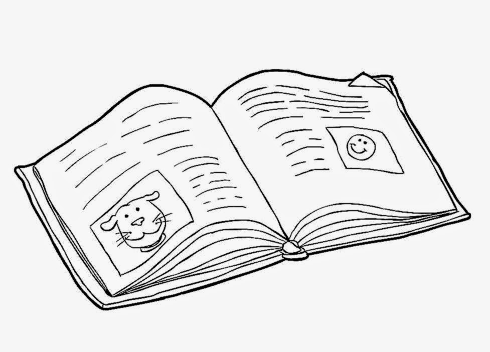 Open Book Coloring Pages