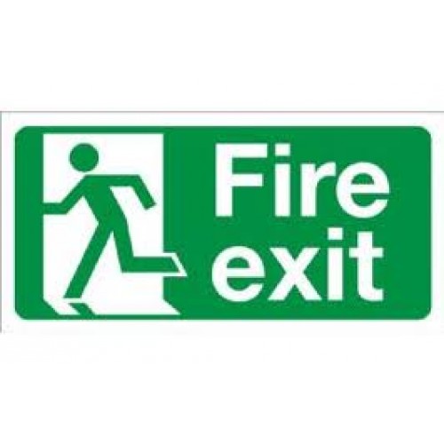 Fire Exit Sign Running Man Left Door - Emergency Exit Signs - Signage