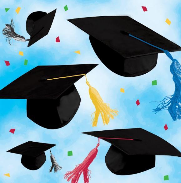 Graduation cap and gown clipart