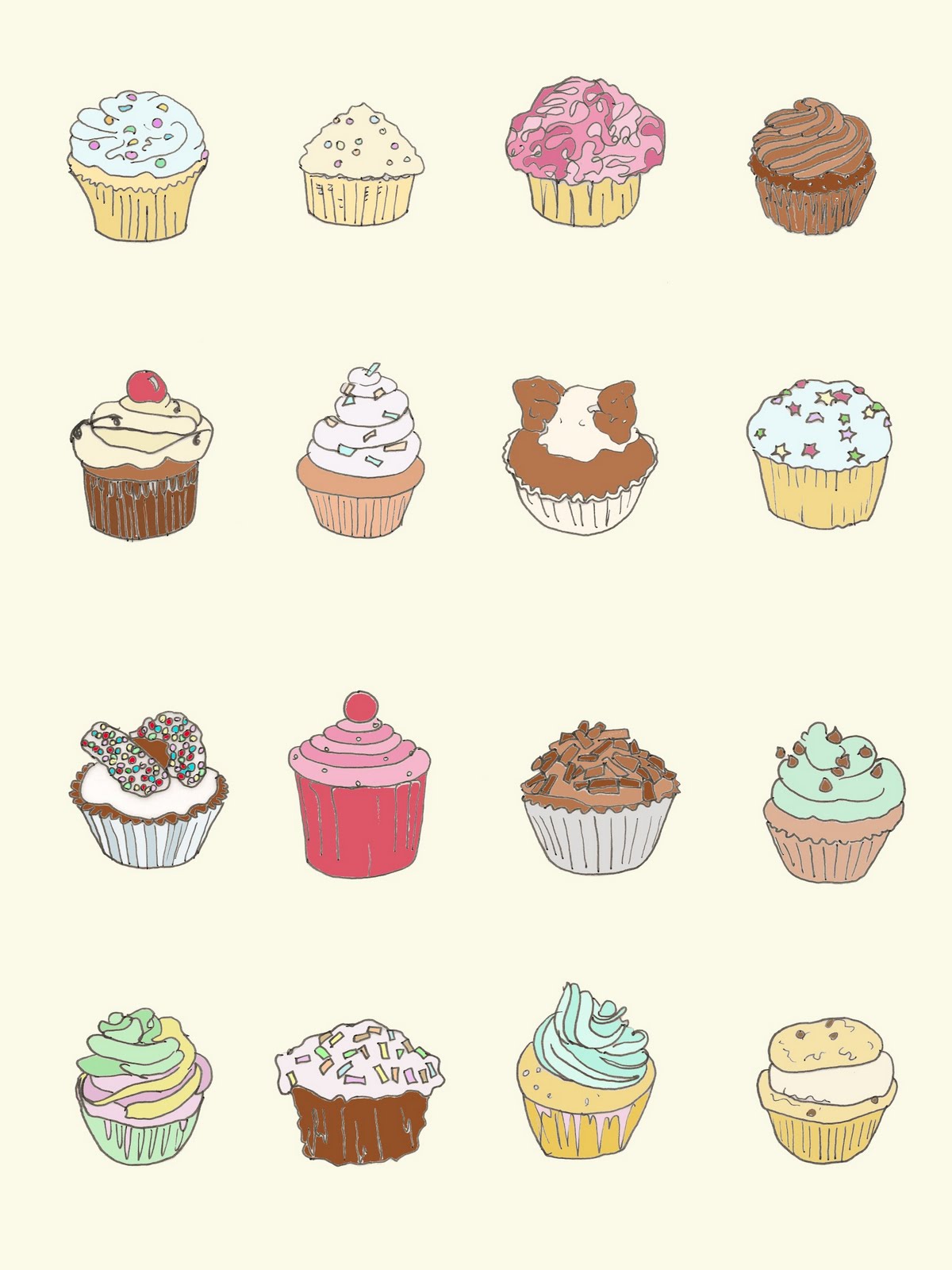 Cupcake Drawing Pictures | Online Images Collection