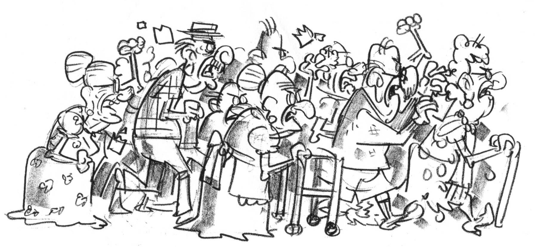Cartoon SNAP: Angry Old People - Storyboard drawing from…?