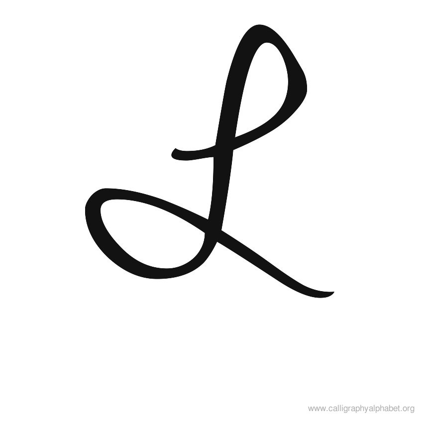 Calligraphy Alphabet L | Alphabet L Calligraphy Sample Styles ...