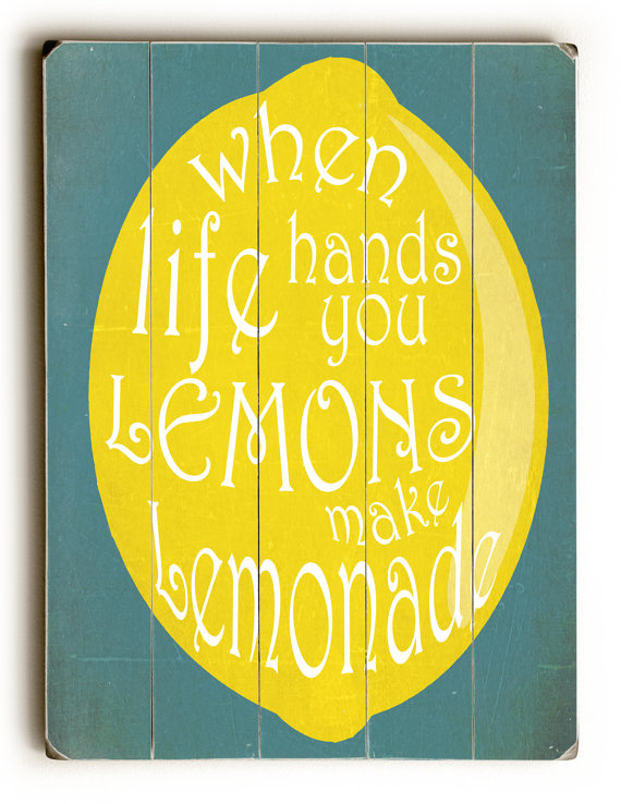 Wooden Sign Make Lemonade Kitchen Decor by HappyLetterShop on Etsy