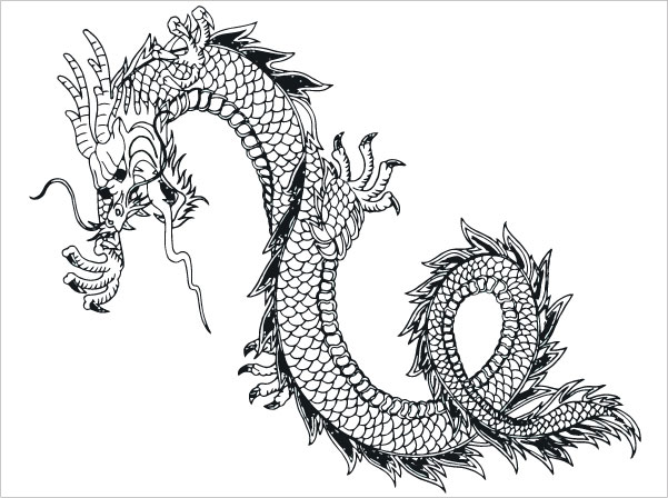 004-Japanese Dragon Free Vector Art | Free Vector Graphics ...