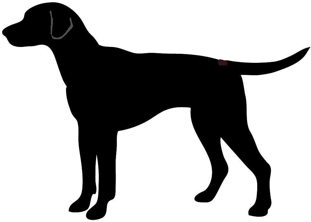 free clipart of dogs black and white - photo #47
