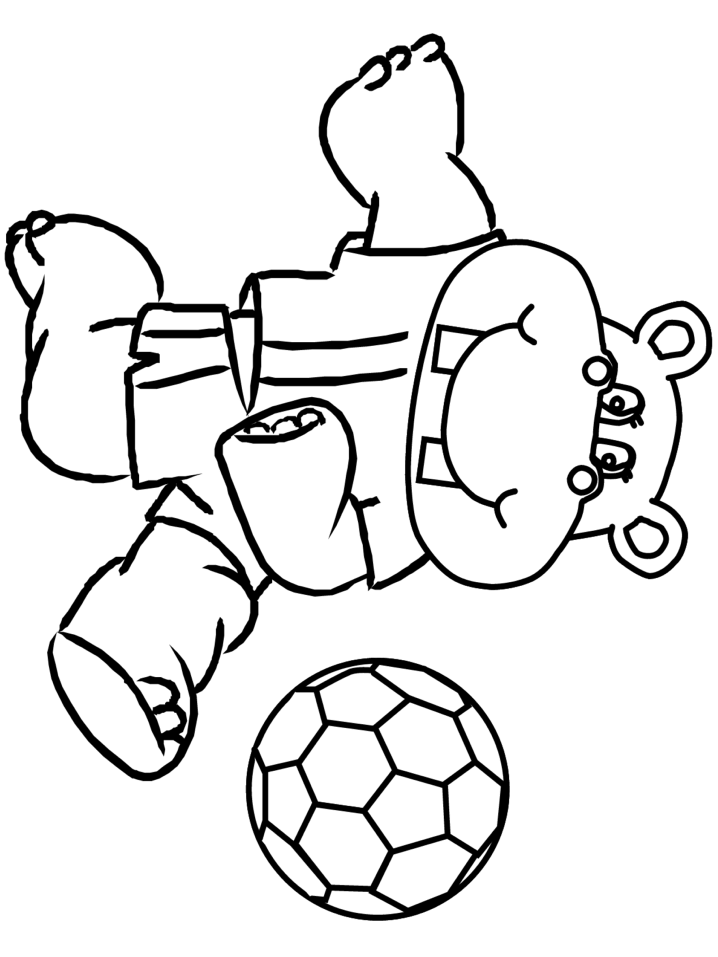 Soccer coloring pages 9 / Soccer / Kids printables coloring pages