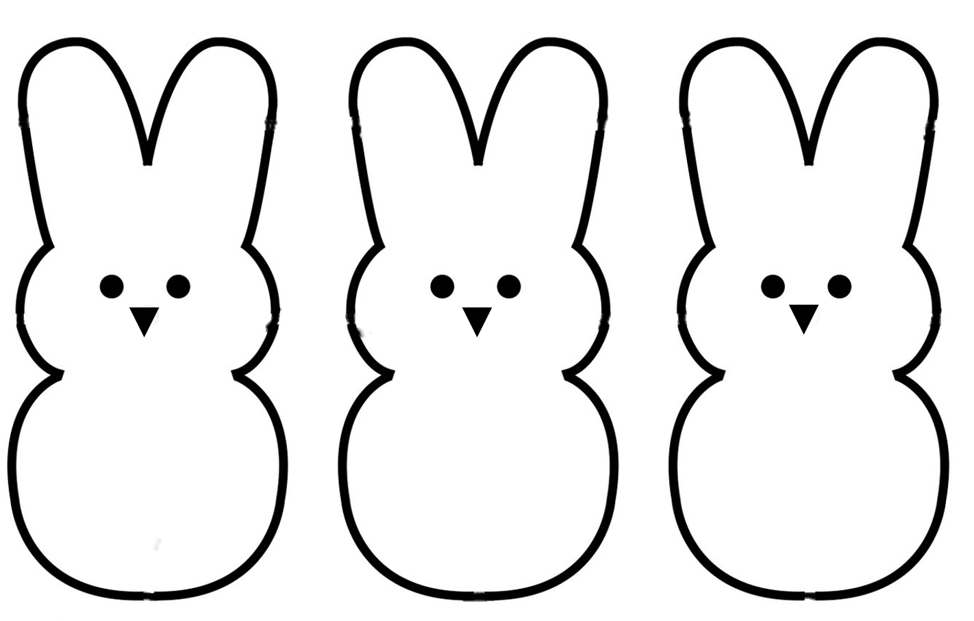 Outline Of A Bunny Cliparts co