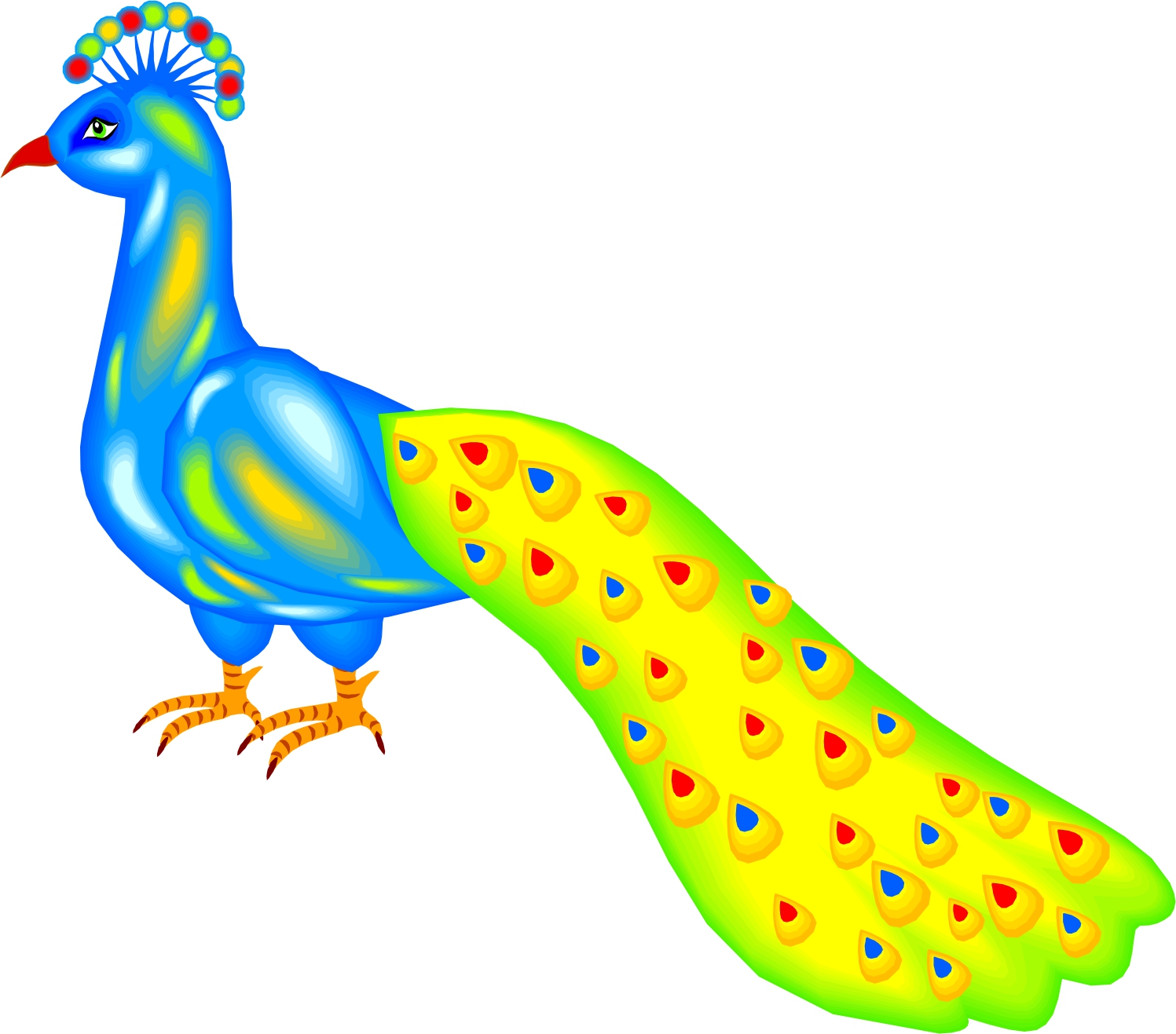 Images For > Peacock Cartoon Clip Art