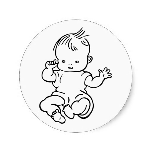Cute Cartoon Baby Birth Congratulations Sticker | Zazzle