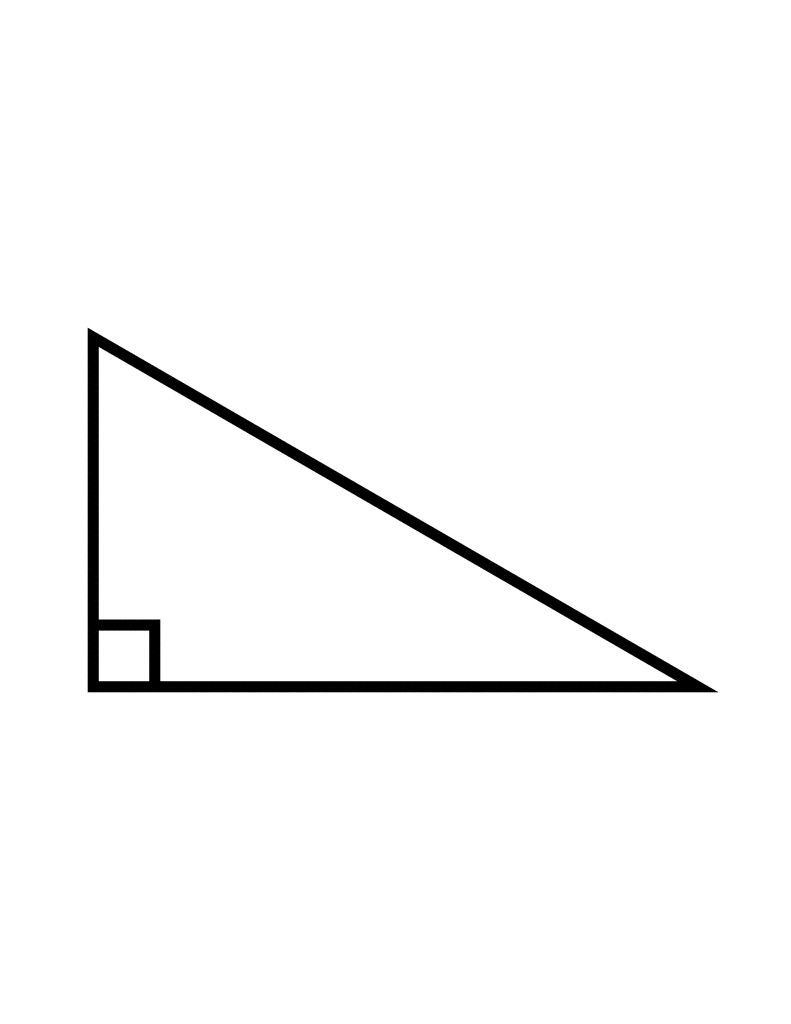 Flashcard of a Right Triangle | ClipArt ETC