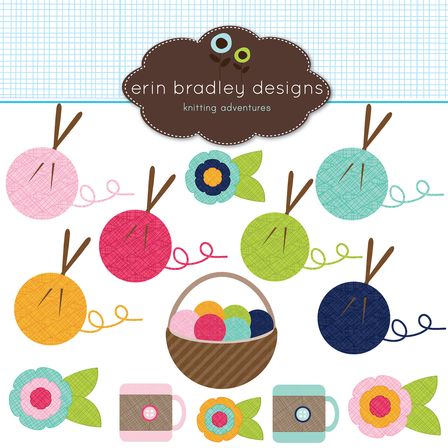 Images For > Knitting Yarn Clipart