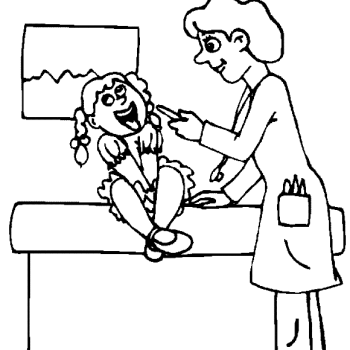 Female Doctor Coloring Kids - Doctor Day Coloring Pages : iKids ...