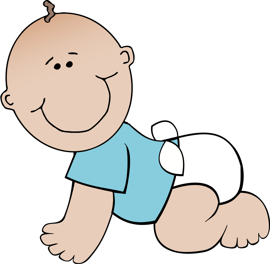 Baby boy crawling small clipart 300pixel size, free design ...