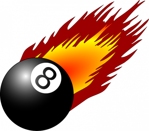 Ball with flames vector graphics | Public domain vectors