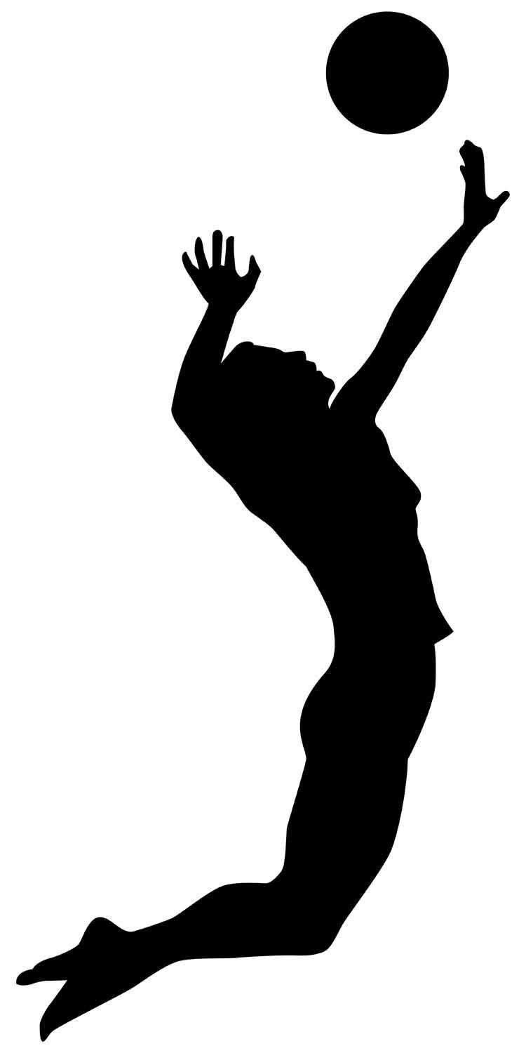 volleyball silhouette clip art - photo #2