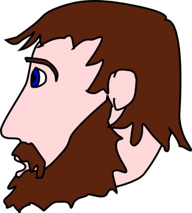 Man Head Side Beard Mustache clip art Vector clip art - Free ...