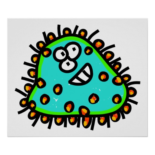 Spotty Cartoon Germ Print | Zazzle