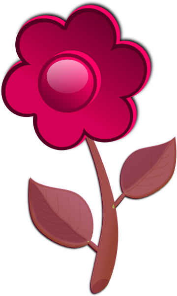 Pink Flower Cute clip art - vector clip art online, royalty free ...