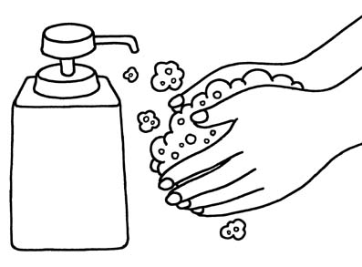 Printable Wash Hands Coloring Pages