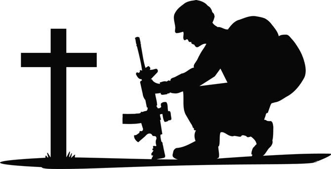 Soldier Kneeling In Prayer Clipartsco