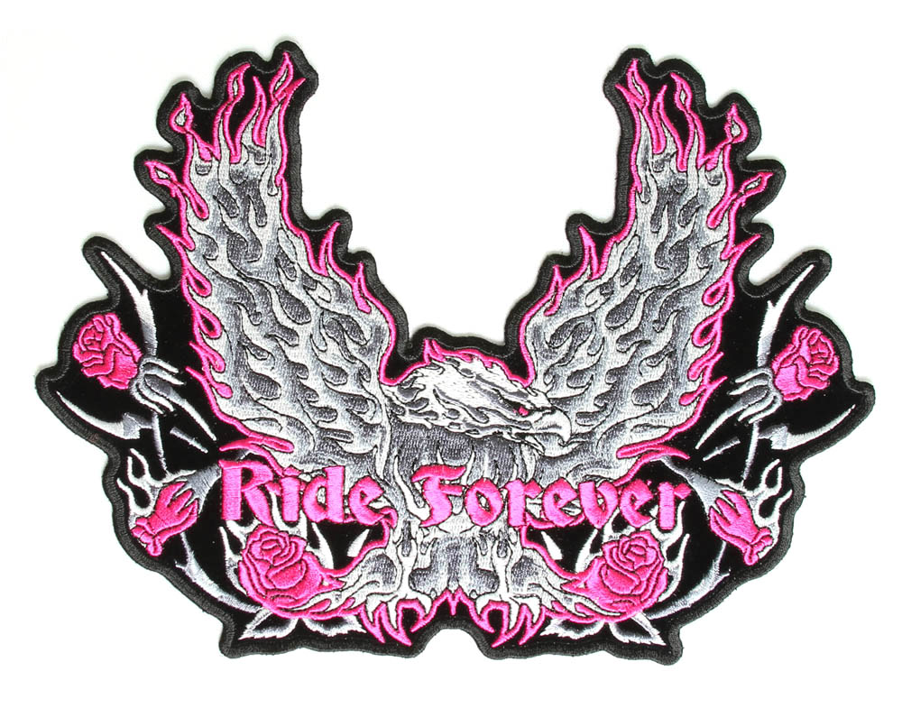 Flaming Pink Eagle Lady Patch