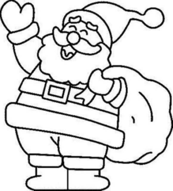 Father Christmas Pictures To Colour - Cliparts.co