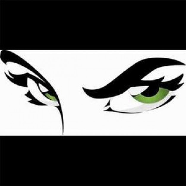 Angry Eyes In Green (.) - Cartoon vector #29991 | Download Free ...