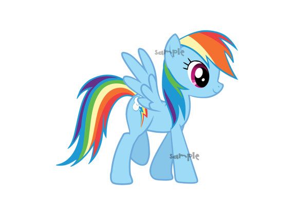 My Little Pony Rainbow Dash Digital Clip art png Instant Download