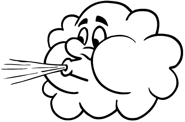 Cloud Blowing Wind Cartoon - Cliparts.co