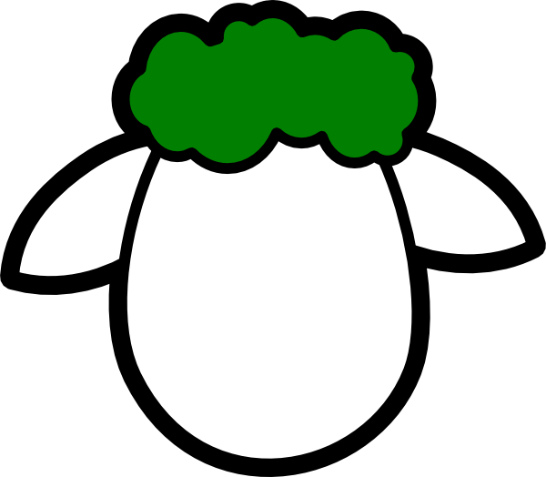 Green Counter Sheep clip art - vector clip art online, royalty ...