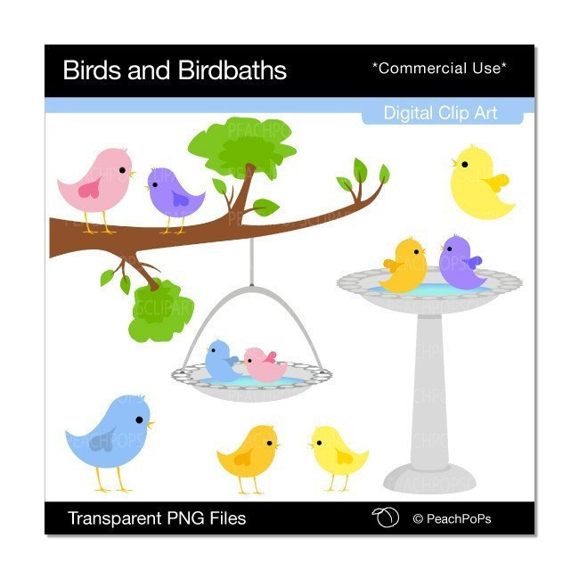 Popular items for birds clip art on Etsy