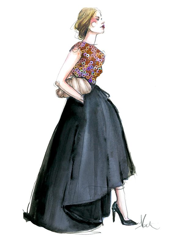 Illustration Women Sequin Dress FASHION ILLUSTRATIONS Pinterest Cliparts.co